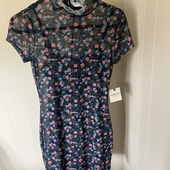 Arizona Jean Company navy floral dress small NWT - Picture 5 of 5